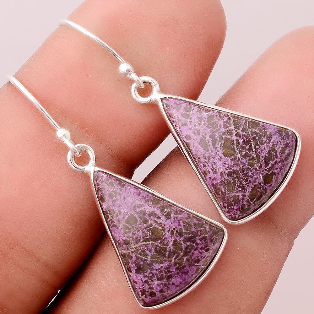 Natural Purpurite - South Africa Earrings E-1001 SDE88322