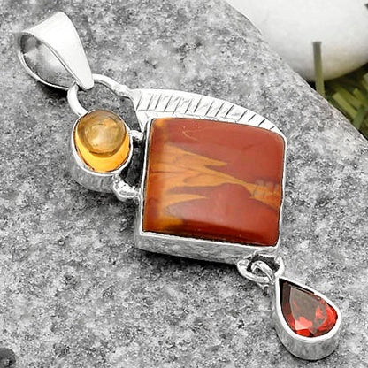 Noreena Jasper, Citrine & Garnet Pendant P-1414 SDP118744